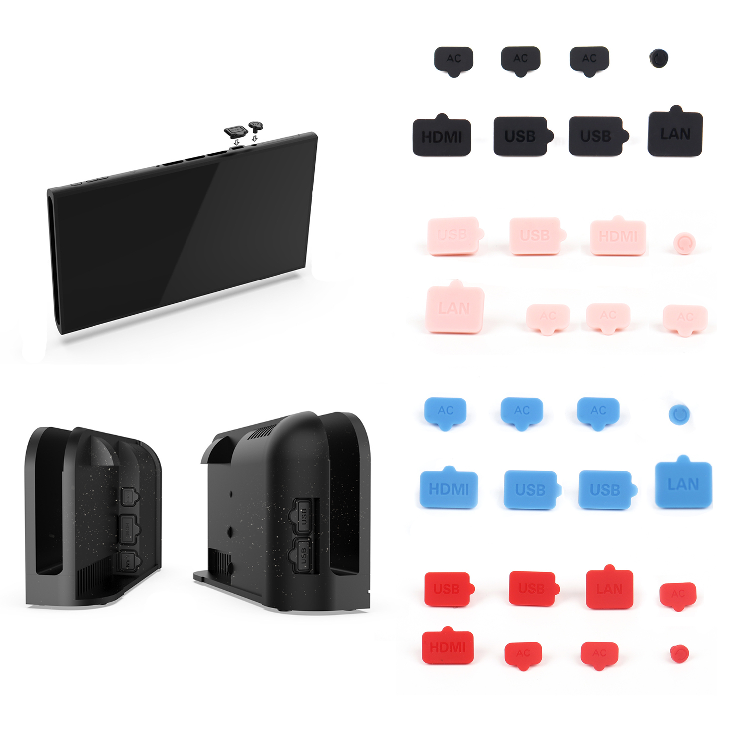 Nintendo Console Switch 2 - Anti-Dust Plug Silicone USB HDMI Type