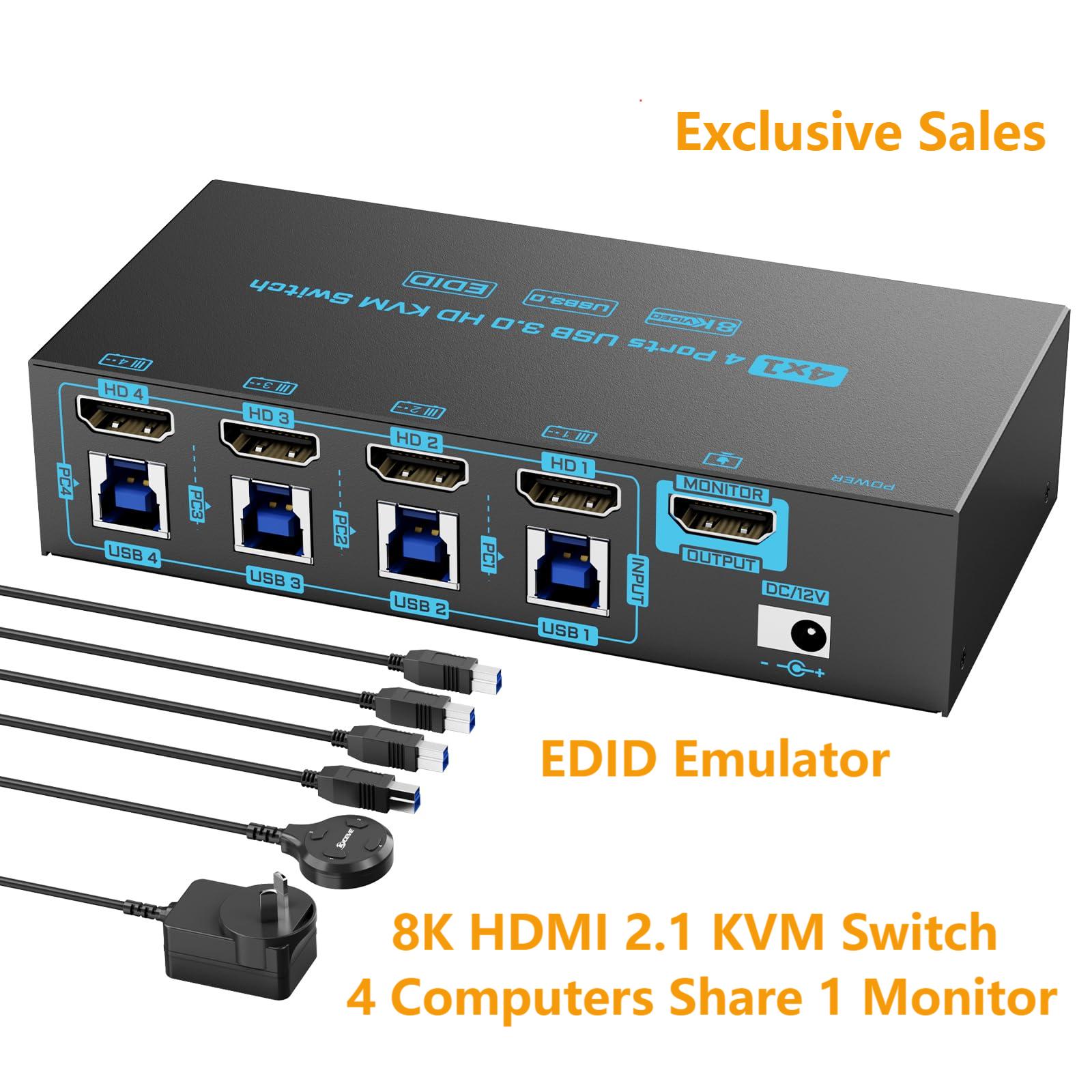 Gaming Console With Phone - 8K HDMI 2.1 KVM Switch 4