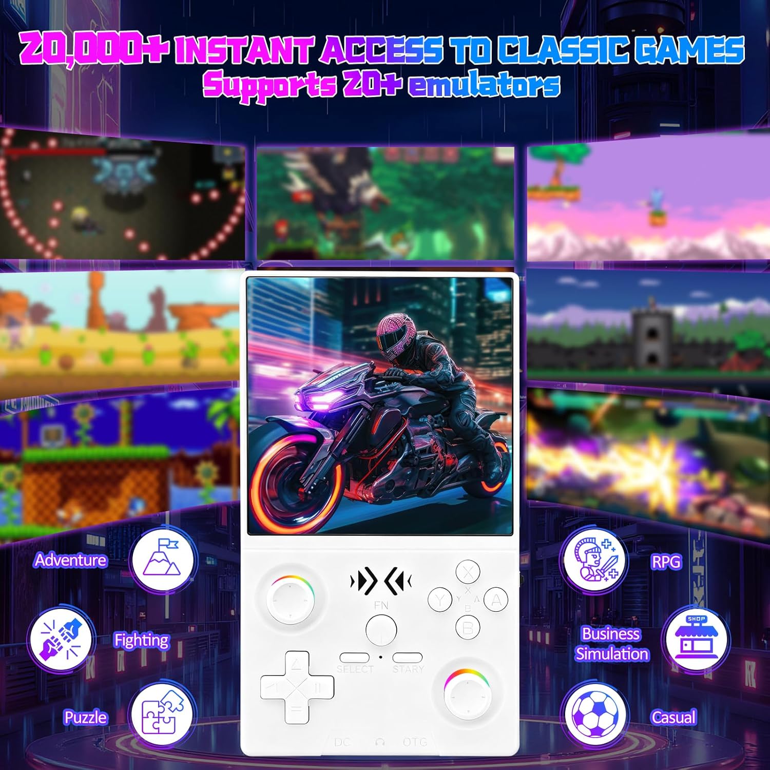 FLLBW XF40V Retro Handheld Gam - Gaming Console Handheld Android ulasan dan harga