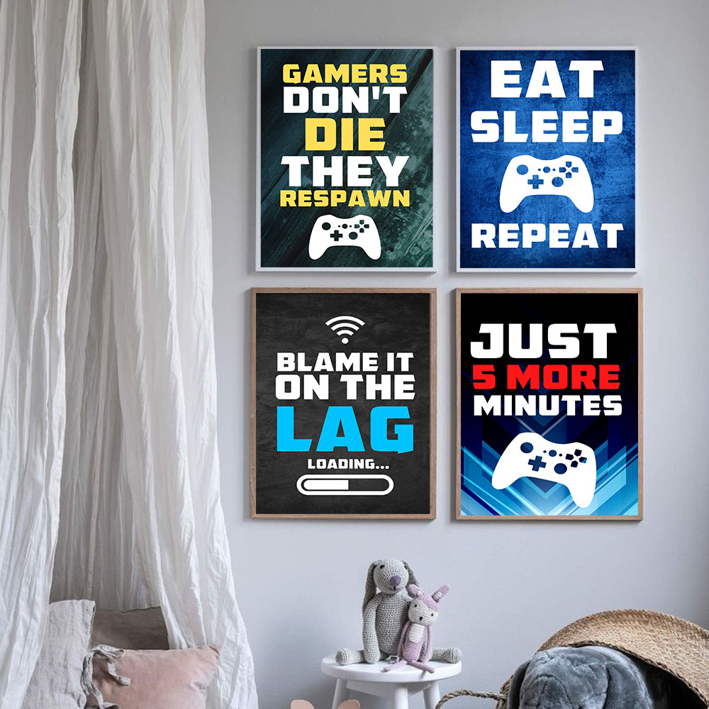 Gaming Quotes Art Painting Con - Gaming Console Picture ulasan dan harga
