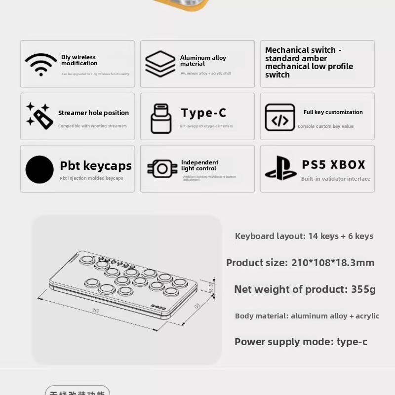 DOIO KBGM-H06M+ Portable Gamin - Gaming Console Keyboard ulasan dan harga