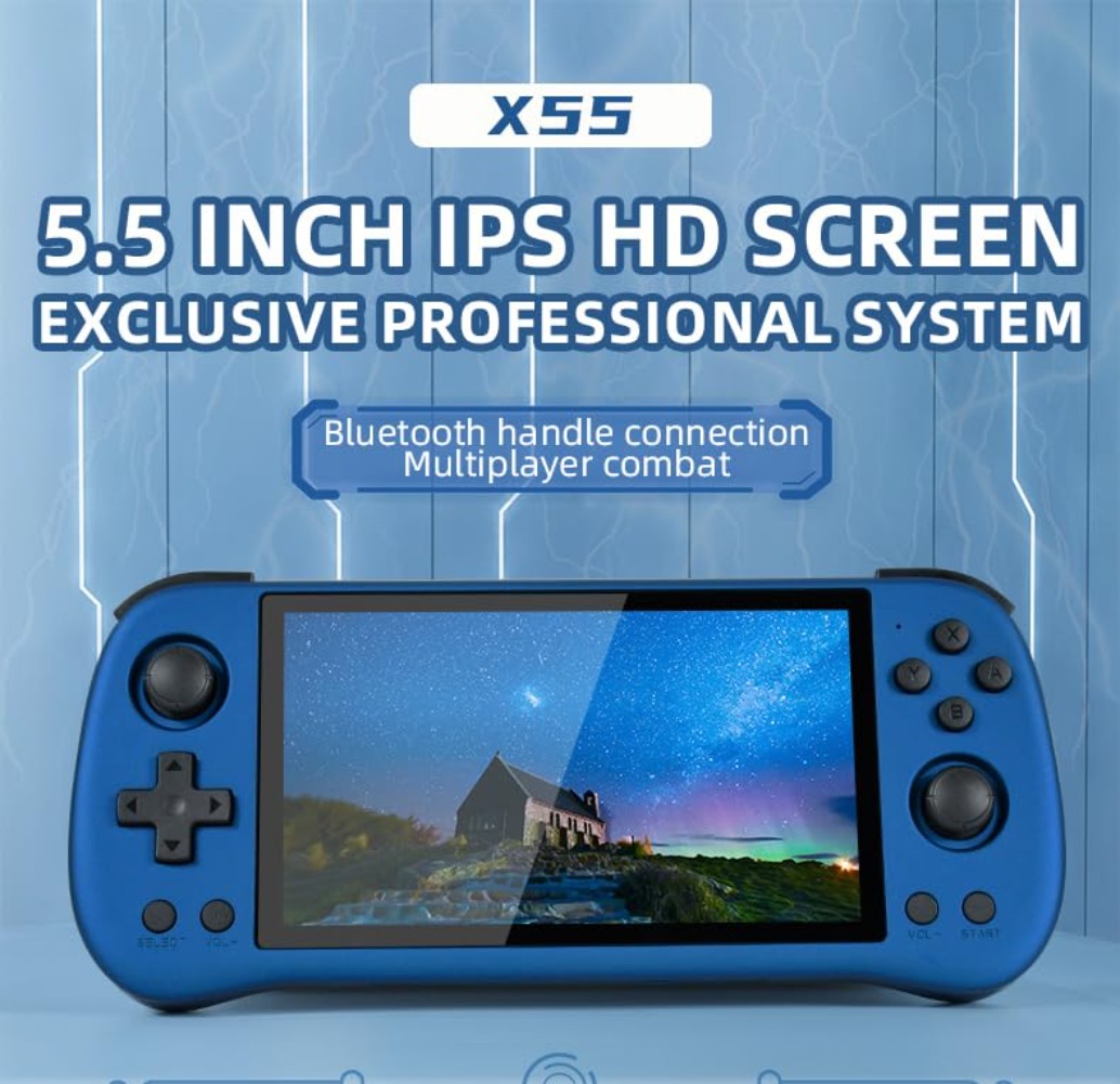 Powkiddy X55 Retro Handheld Ga - Gaming Console X55 ulasan dan harga