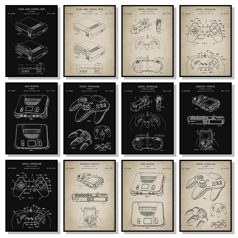 Vintage Game Console Blueprint - Gaming Console Zone ulasan dan harga