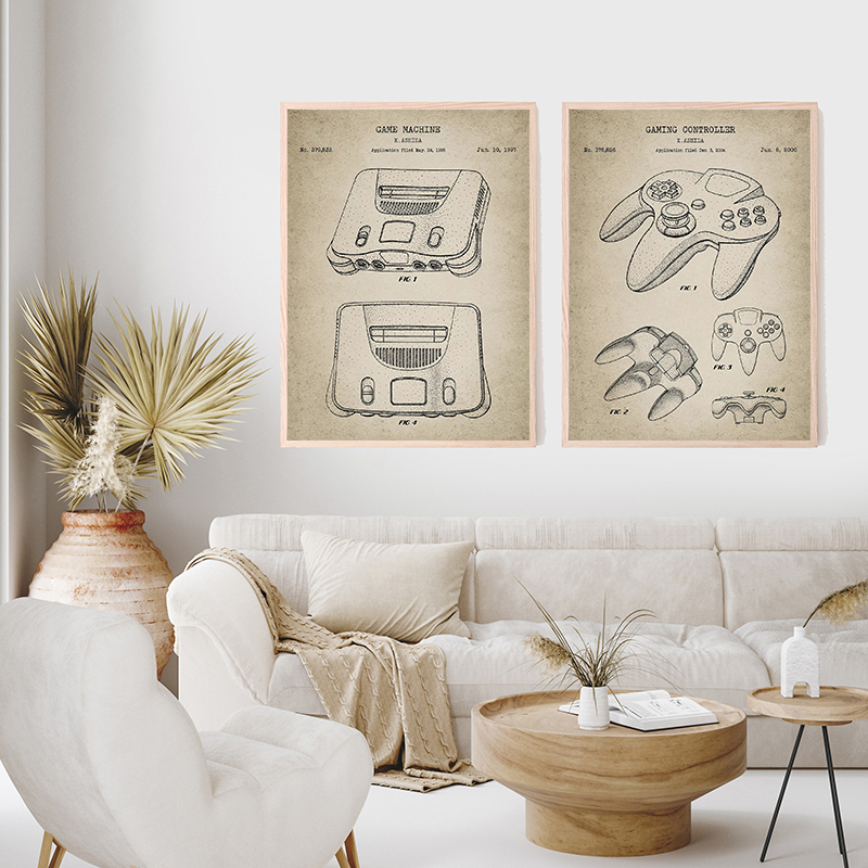 Vintage Game Console Blueprint - Gaming Console Zone ulasan dan harga