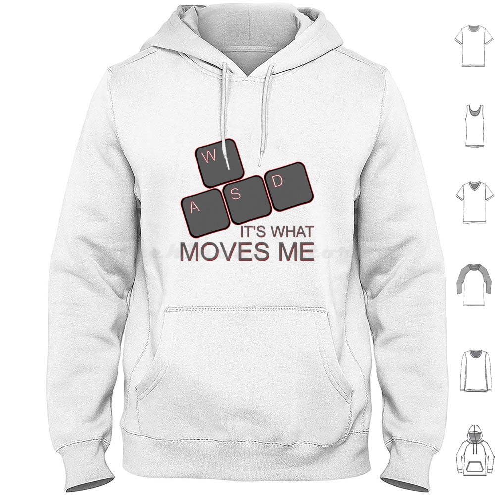 Wasd Moves Me Hoodies Long Sle - Gaming Console Keyboard ulasan dan harga