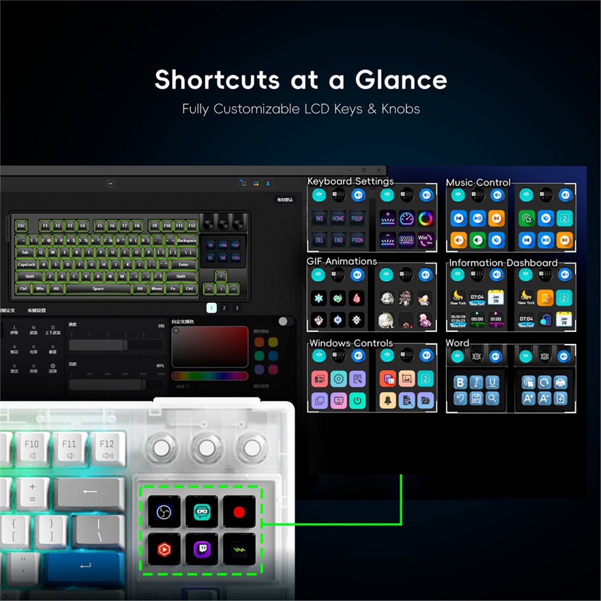 popop K1 Pro 6 LCD Visual Mech - Gaming Console Keyboard ulasan dan harga