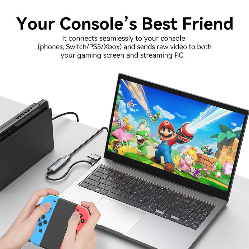 Vention Video Capture Card 4K  - Gaming Console With Phone ulasan dan harga