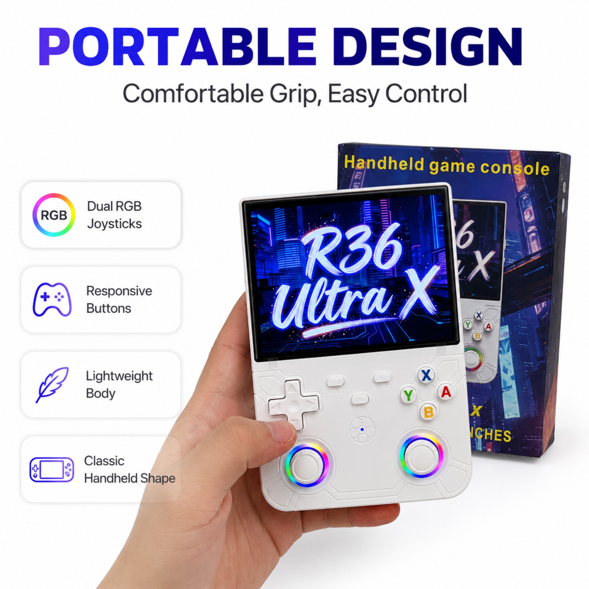 Retro Handheld Game Console R3 - Gaming Console R36 ulasan dan harga