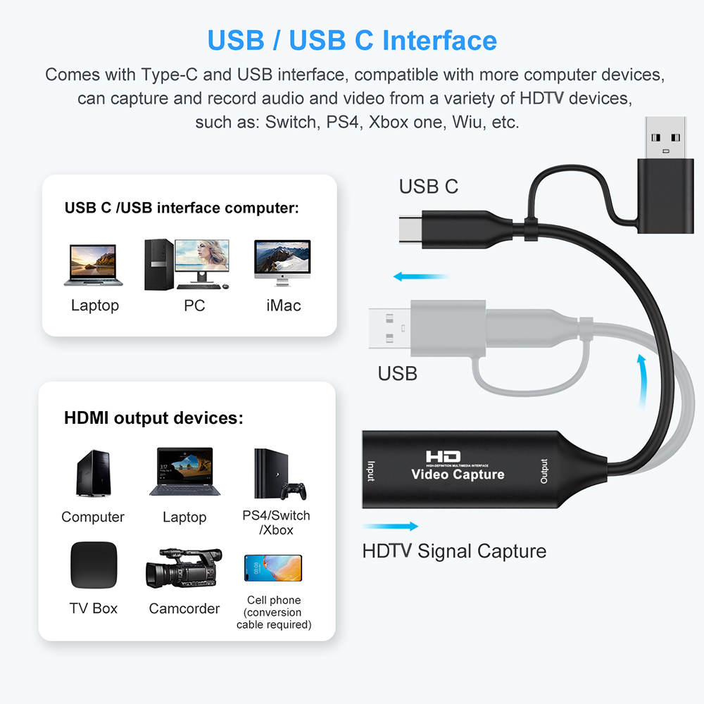4K HDMI-compatible USB Video C - Gaming Console With Phone ulasan dan harga